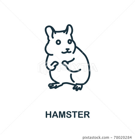 Hamster Icon From Wild Animals Collection Stock Illustration