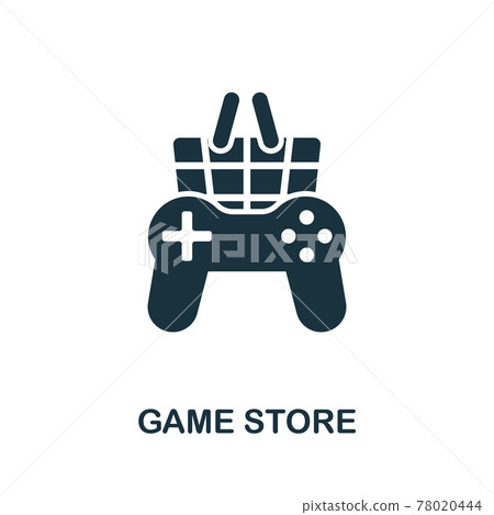 Game Store icon from video games collection. Simple line Game Store icon for templates, web design and infographics 78020444