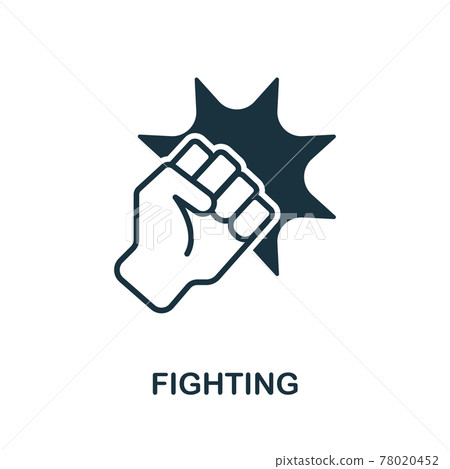 Fighting icon from video games collection. Simple line Fighting icon for templates, web design and infographics Fighting icon from video games collection. Simple line Fighting icon for templates, web design and infographics 78020452