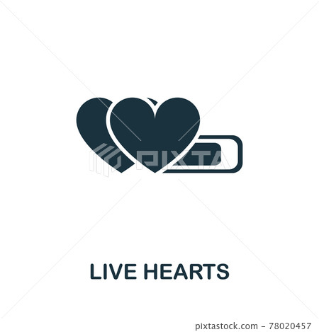 Live Hearts icon from video games collection. Simple line Live Hearts icon for templates, web design and infographics Live Hearts icon from video games collection. Simple line Live Hearts icon for templates, web design and infographics 78020457