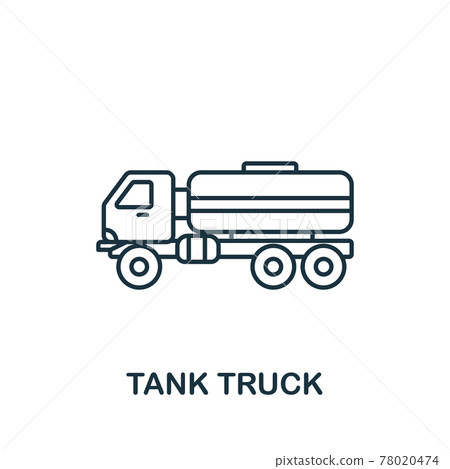Tank Truck icon. Simple line element Tank Truck symbol for templates, web design and infographics 78020474