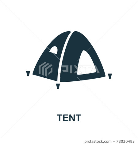 Tent icon. Simple illustration from vacation collection. Creative Tent icon for web design, templates, infographics and more Tent icon. Simple illustration from vacation collection. Creative Tent icon for web design, templates, infographics and more 78020492