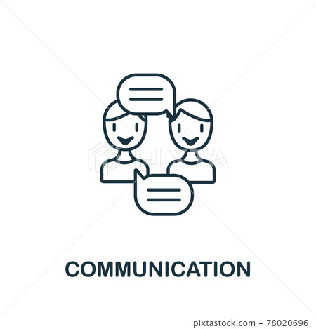 Communication icon from teamwork collection. Simple line element Communication symbol for templates, web design and infographics Communication icon from teamwork collection. Simple line element Communication symbol for templates, web design and infographics 78020696