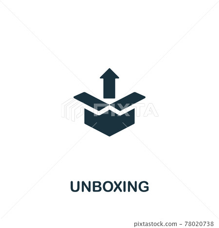 Unboxing icon from streaming collection. Simple line Unboxing icon for templates, web design and infographics 78020738
