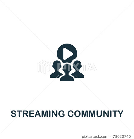 Streaming Community icon from streaming collection. Simple line Streaming Community icon for templates, web design and infographics 78020740