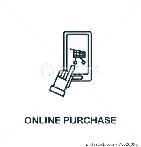 Online Purchase icon. Line style symbol from shopping icon collection. Online Purchase creative element for logo, infographic, ux and ui 78020866
