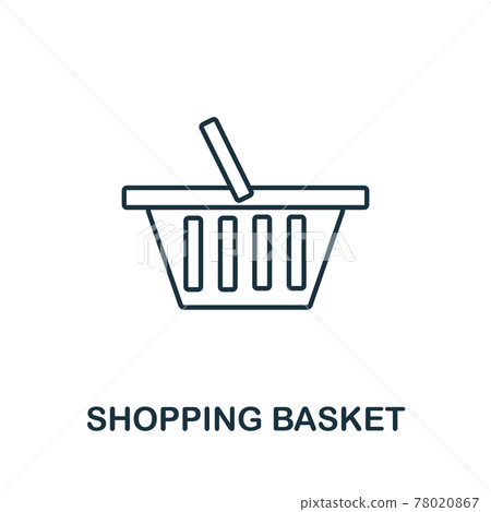 Shopping Basket icon. Line style symbol from shopping icon collection. Shopping Basket creative element for logo, infographic, ux and ui 78020867