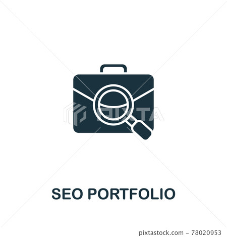 Seo Portfolio icon from seo collection. Simple line Seo Portfolio icon for templates, web design and infographics Seo Portfolio icon from seo collection. Simple line Seo Portfolio icon for templates, web design and infographics 78020953