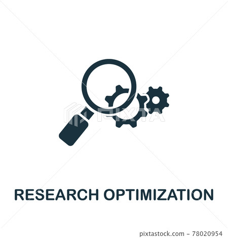 Research Optimization icon from seo collection. Simple line Research Optimization icon for templates, web design and infographics 78020954