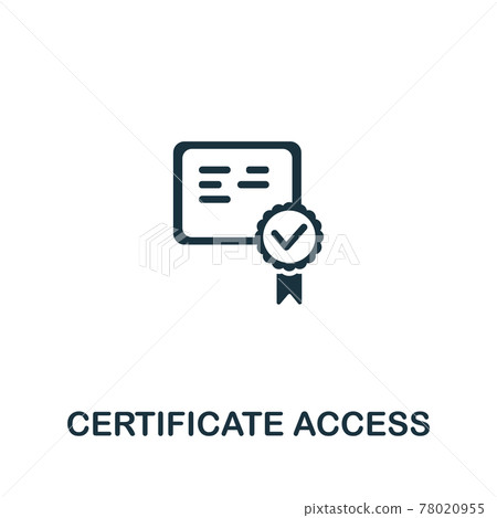 Certificate Access icon from seo collection. Simple line Certificate Access icon for templates, web design and infographics 78020955
