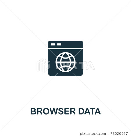 Browser Data icon from seo collection. Simple line Browser Data icon for templates, web design and infographics 78020957