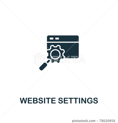 Website Settings icon from seo collection. Simple line Website Settings icon for templates, web design and infographics Website Settings icon from seo collection. Simple line Website Settings icon for templates, web design and infographics 78020958