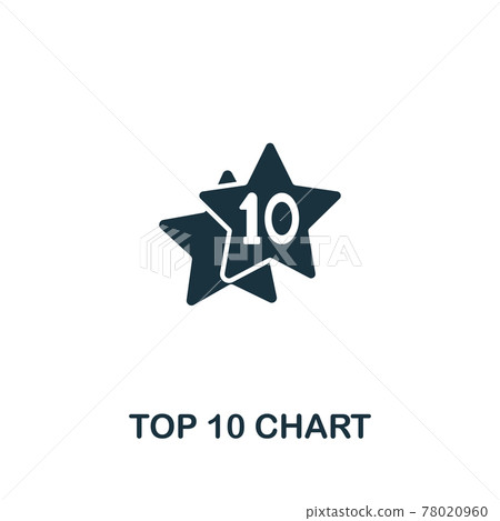 Top 10 Chart icon from seo collection. Simple... - Stock Illustration