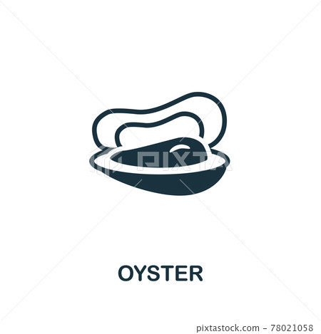Oyster icon. Simple illustration from seafood collection. Creative Oyster icon for web design, templates, infographics and more Oyster icon. Simple illustration from seafood collection. Creative Oyster icon for web design, templates, infographics and more 78021058
