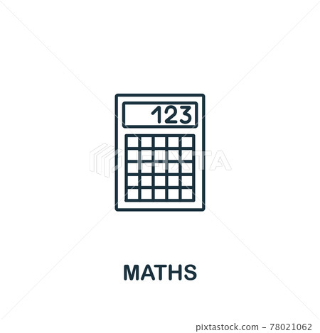 Maths icon from science collection. Simple line element Maths symbol for templates, web design and infographics 78021062