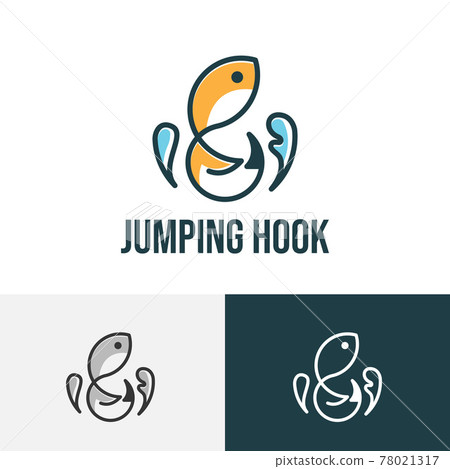 Jumping Hook Fishing Gear Club Equipment Logo Jumping Hook Fishing Gear Club Equipment Logo 78021317