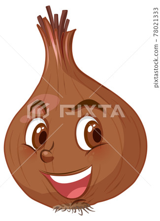Onion cartoon character with facial expression Onion cartoon character with facial expression 78021333