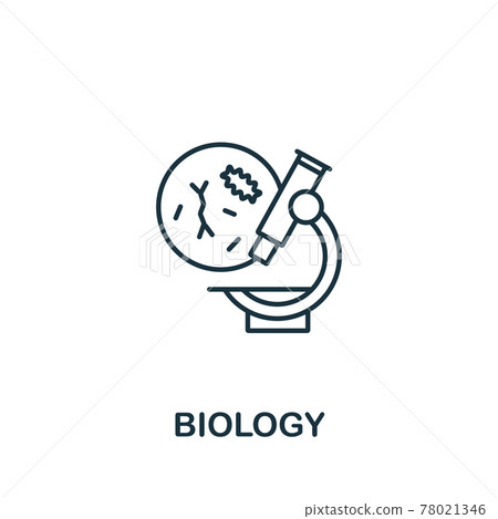 Biology icon from science collection. Simple line element Biology symbol for templates, web design and infographics 78021346