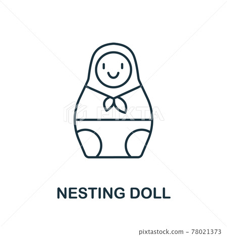 Nesting Doll icon from russia collection. Simple line Nesting Doll icon for templates, web design and infographics Nesting Doll icon from russia collection. Simple line Nesting Doll icon for templates, web design and infographics 78021373