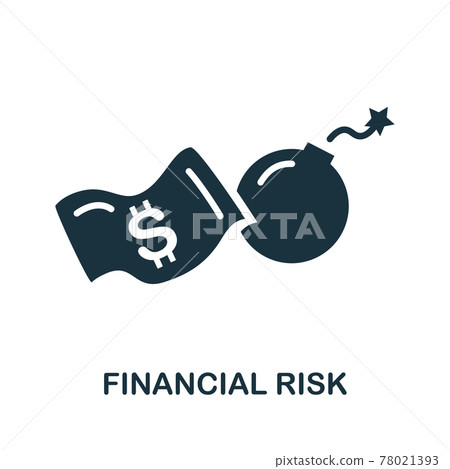 Financial Risk icon. Simple element from risk... - Stock Illustration ...
