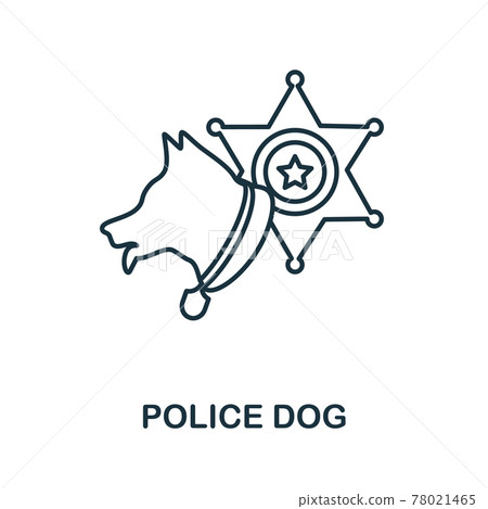 Police Dog icon. Simple element from police collection. Creative Police Dog icon for web design, templates, infographics and more 78021465