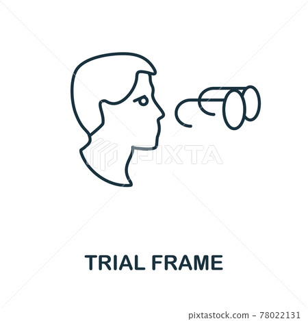 Trial Frame icon. Simple illustration from ophthalmology collection. Creative Trial Frame icon for web design, templates, infographics and more Trial Frame icon. Simple illustration from ophthalmology collection. Creative Trial Frame icon for web design, templates, infographics and more 78022131
