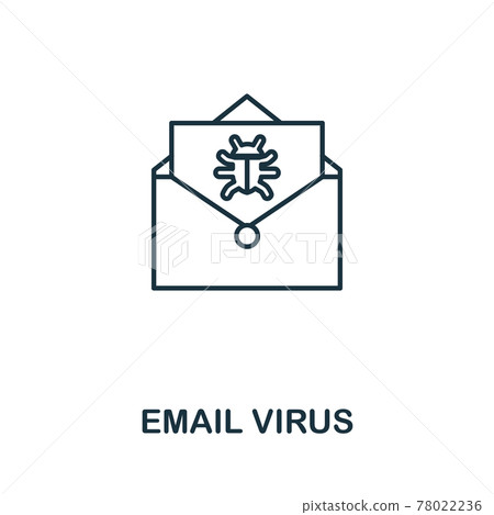 Email Virus icon. Simple element from internet security collection. Creative Email Virus icon for web design, templates, infographics and more 78022236