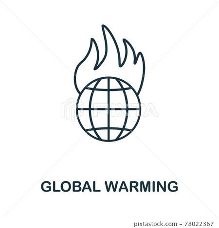 Global Warming Icon Vector Sign and Symbol Isolated on White Background, Global  Warming Logo Concept Stock Vector - Illustration of flat, temperature:  133825221