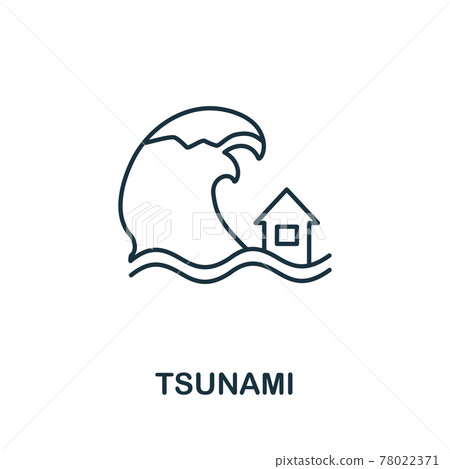 Tsunami icon. Simple element from global warming collection. Creative Tsunami icon for web design, templates, infographics and more 78022371