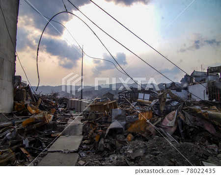 [Great East Japan Earthquake] Otsuchi Town, Iwate Prefecture Photograph of the damaged building 78022435