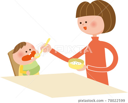 媽媽和寶寶嬰兒食品插圖 媽媽和寶寶嬰兒食品插圖 78022599