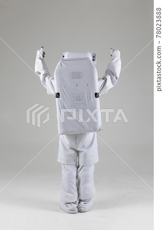 excited astronaut, white background excited astronaut, white background 78023888