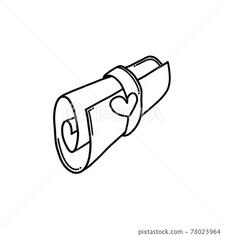 Marriage contract Doodle vector icon. Drawing sketch illustration hand drawn cartoon line eps10 Marriage contract Doodle vector icon. Drawing sketch illustration hand drawn cartoon line eps10 78023964