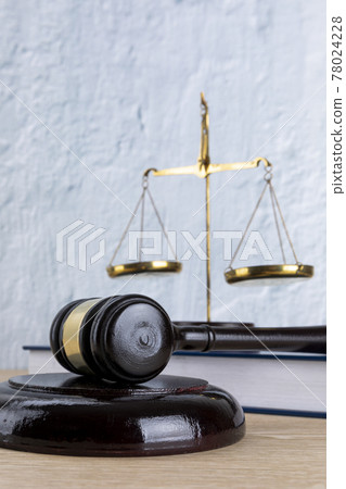crime and law concept, scale and gavel 78024228