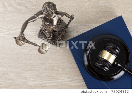 crime and law concept, statue of justice and gavel crime and law concept, statue of justice and gavel 78024512
