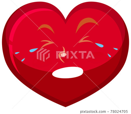 Heart cartoon character with facial expression Heart cartoon character with facial expression 78024705