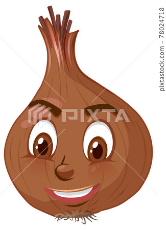 Onion cartoon character with facial expression Onion cartoon character with facial expression 78024718