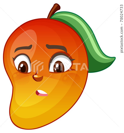 Mango cartoon character with facial expression 78024733