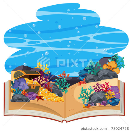 Underwater 3D pop up book Underwater 3D pop up book 78024738