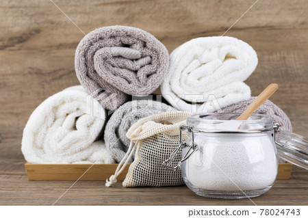 Zero waste concept, soap nut and carbonated soda 78024743