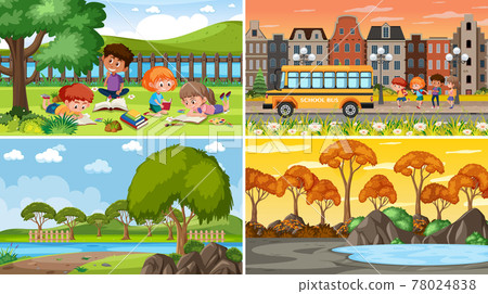 Set of different nature background scenes Set of different nature background scenes 78024838