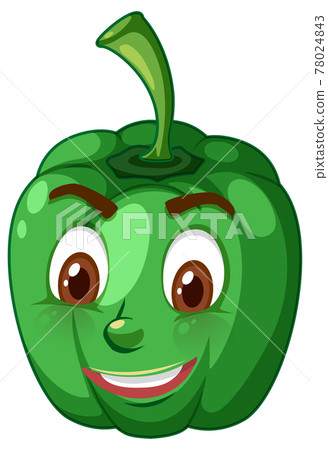 Capsicum cartoon character with facial expression Capsicum cartoon character with facial expression 78024843