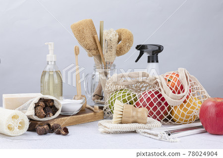 Zero waste cleaning tools and kit, soap nuts, natural soap, baking soda, soap nut, bamboo brush 78024904
