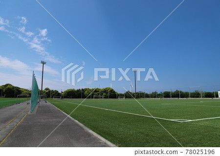 Scenery of Yatabe soccer field and wind power generation equipment in Kamisu city Scenery of Yatabe soccer field and wind power generation equipment in Kamisu city 78025196