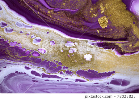 Marble purple acrylic texture. Agate ripple background. 78025823