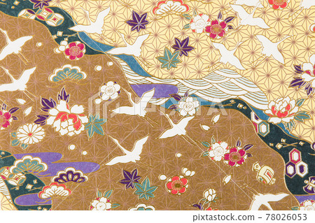 Yuzen paper Japanese pattern 78026053