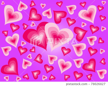 Hearts on a violet background - Stock Illustration [78026827] - PIXTA
