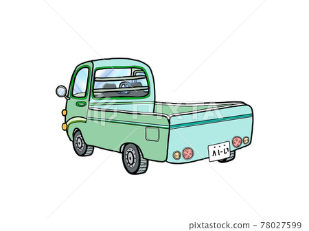 從後面看到的輕型卡車的插圖 從後面看到的輕型卡車的插圖 78027599
