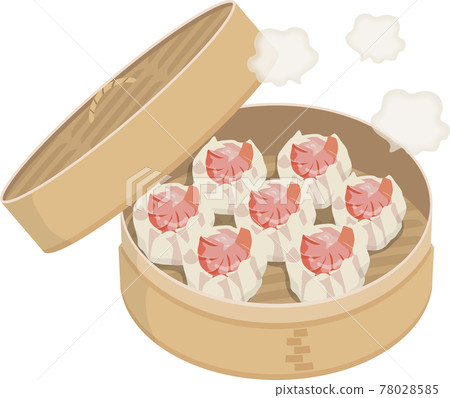 蒸蝦燒賣竹蒸籠 78028585