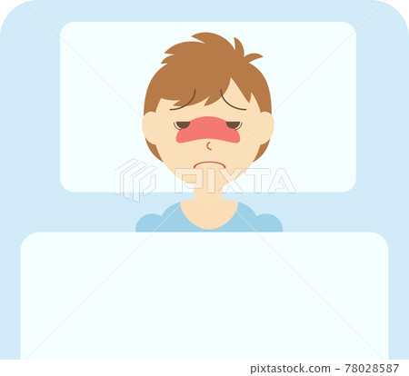 一個因發燒而無法入睡的年輕人 78028587